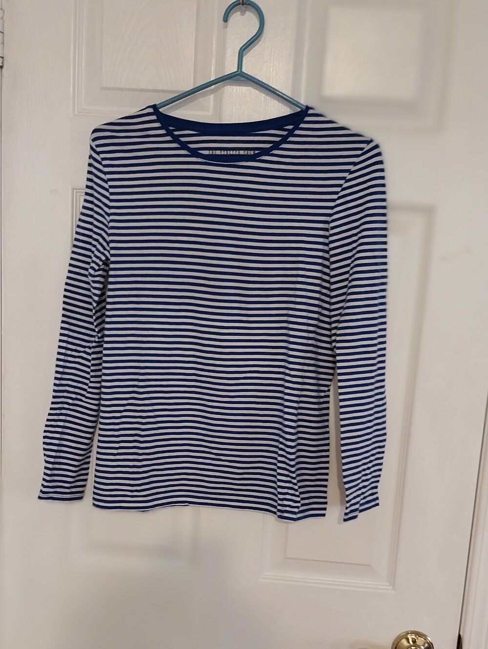 Classic Navy & White Striped Long-Sleeve Top